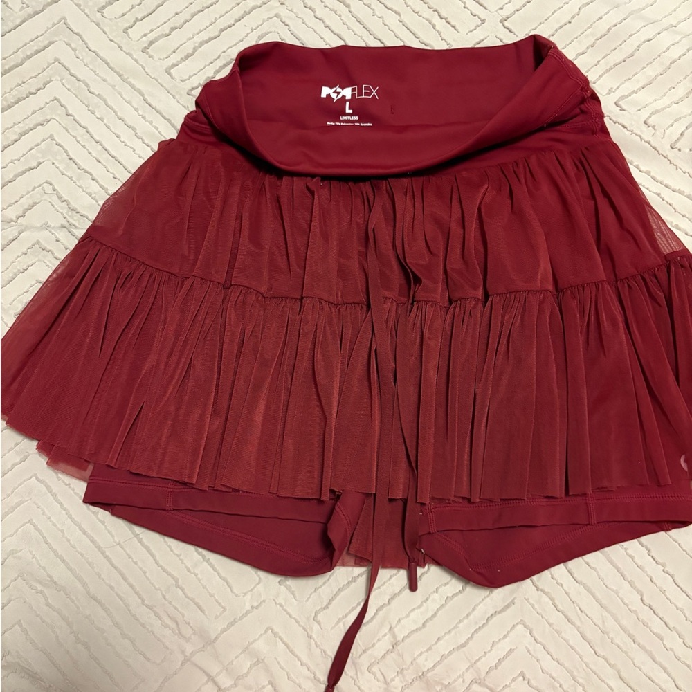 POPFLEX Pirouette Skort- Ruby- Size Large